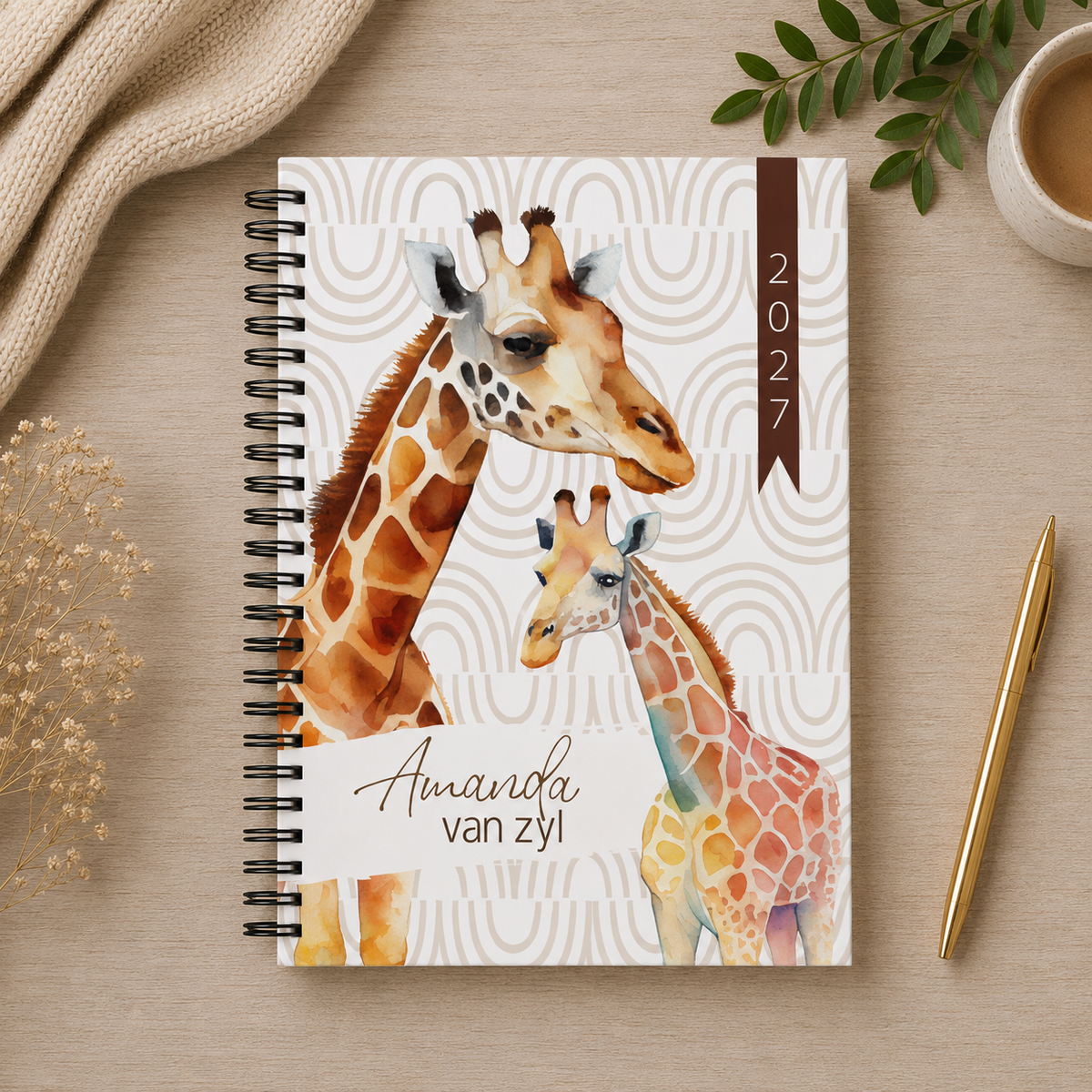 GIRAFFES 1 DAY DIARY 2027