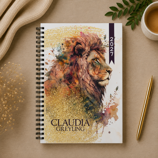 FLORAL LION 1 DAY DIARY 2027