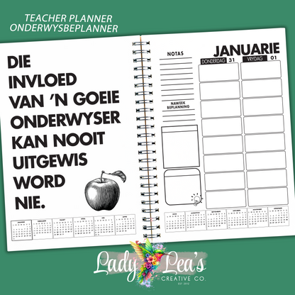 WATERCOLOR JACK RUSSEL TEACHER PLANNER 2027