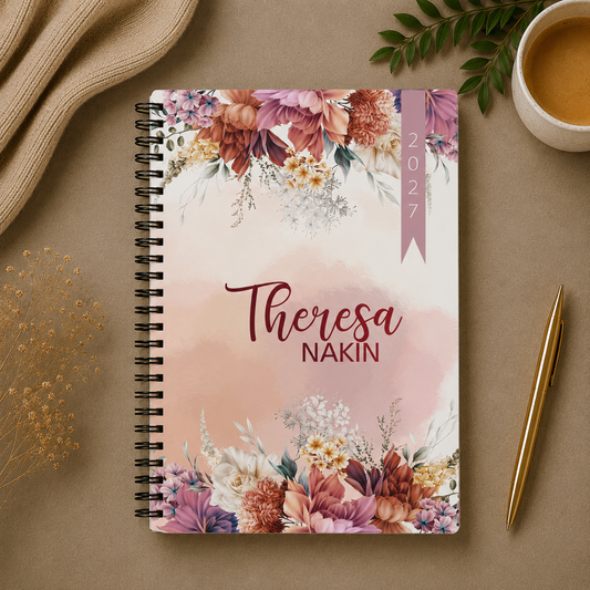 FINE FLORAL LILAC 1 DAY DIARY 2027