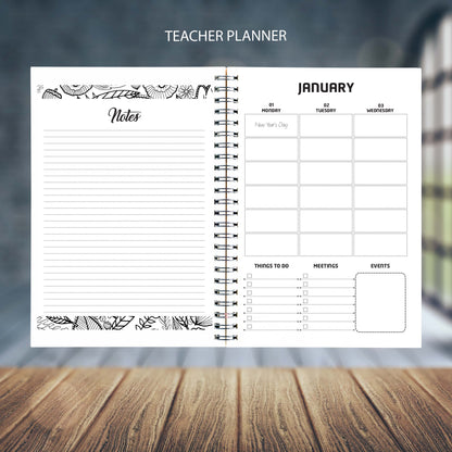 FLORAL LABRADOR TEACHER PLANNER