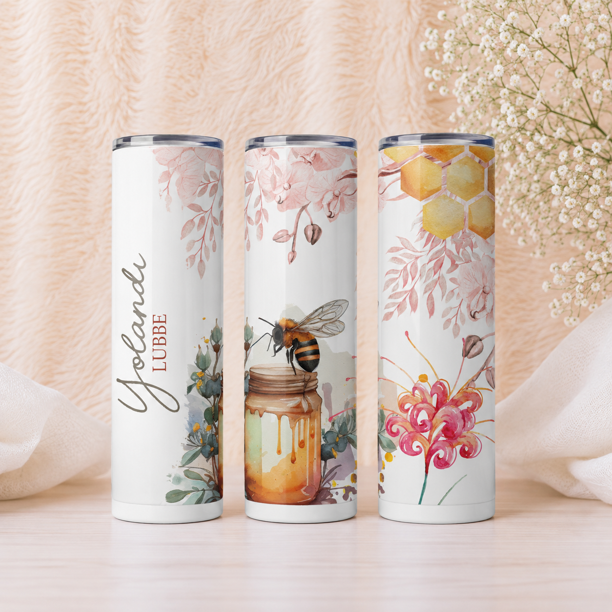 HONEY BEE SKINNY TUMBLER