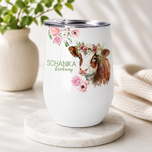 FLORAL CALF WINE TUMBLER