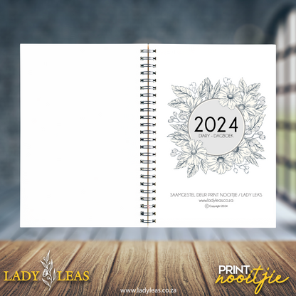 MANDALA FLORAL FOX DIARY 2024