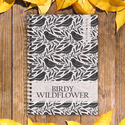 BIRDS PATTERN PINK NOTABOOK