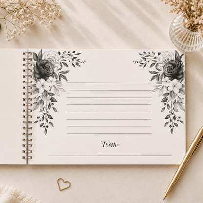 BLACK ROSE WEDDING GUESTBOOK