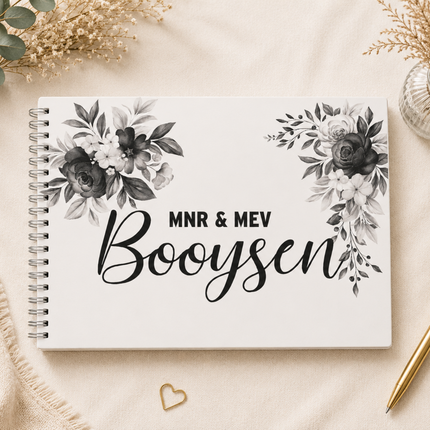 BLACK ROSE WEDDING GUESTBOOK