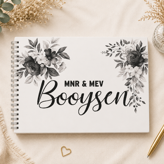 BLACK ROSE WEDDING GUESTBOOK