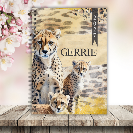 Custom cover diary  with Cheetah 2027 Diary
