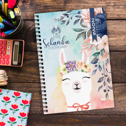 CUTE LAMA TEACHER PLANNER 2026