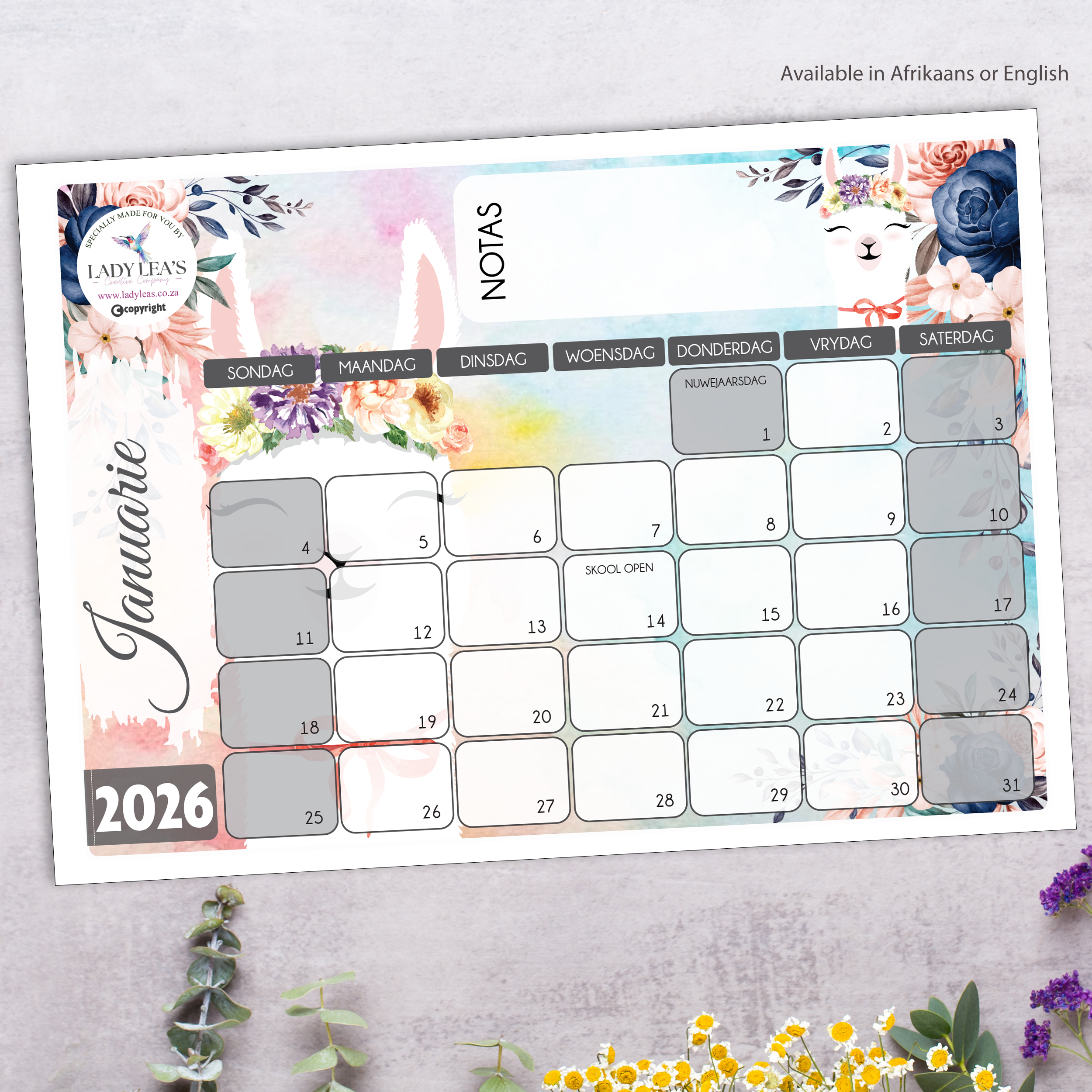CUTE LAMA DESKPAD 2026