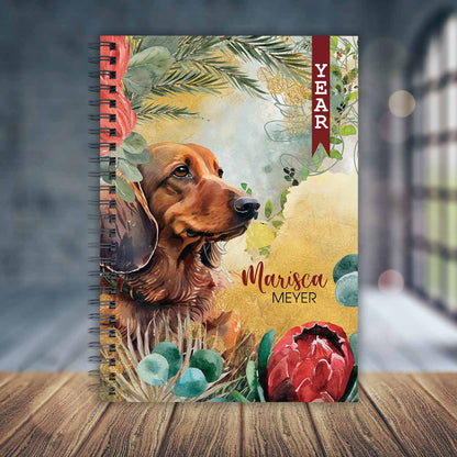 BROWN DACHSHUND TEACHER PLANNER 2025