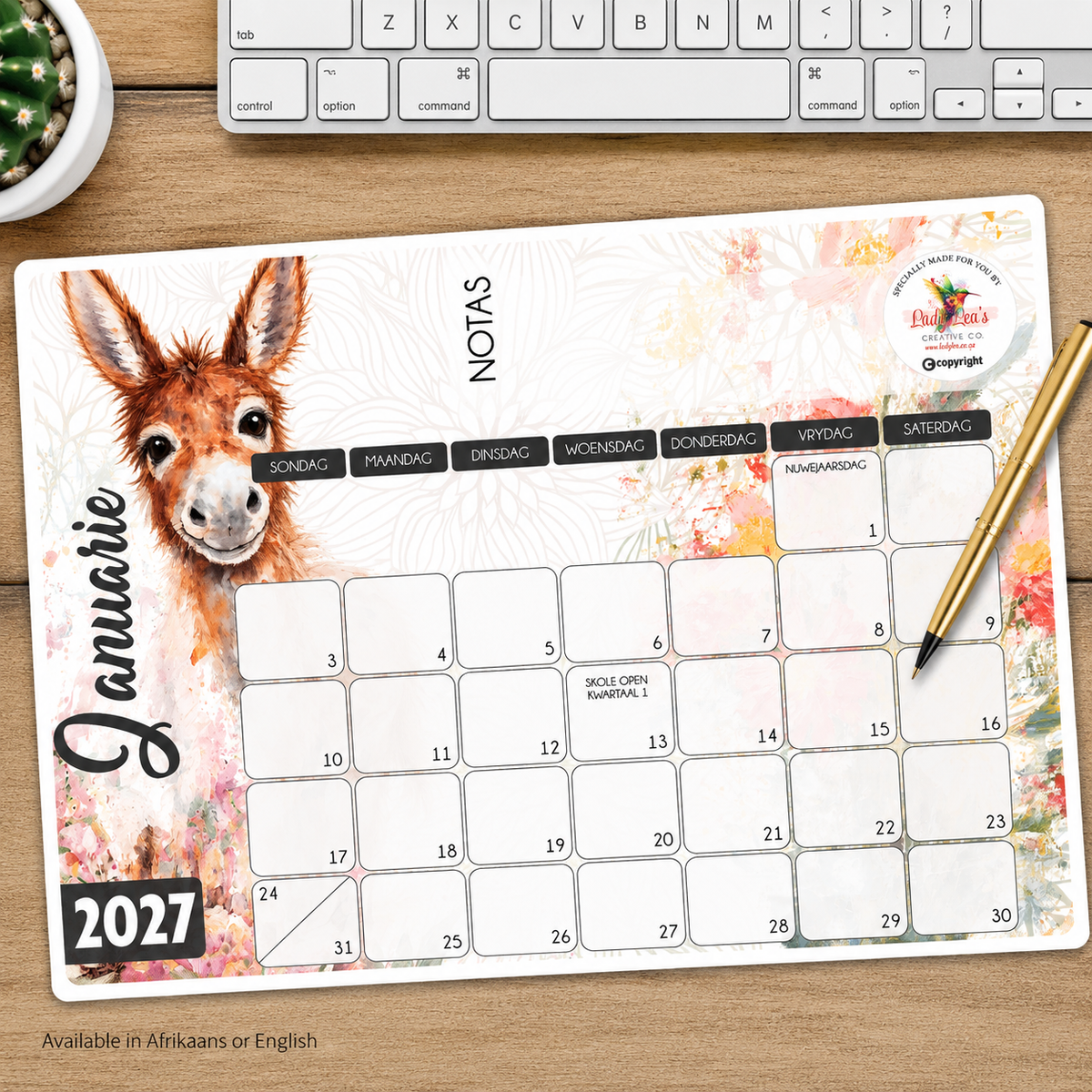 DESKPAD 2027 AFRIKAANS OR ENGLISH