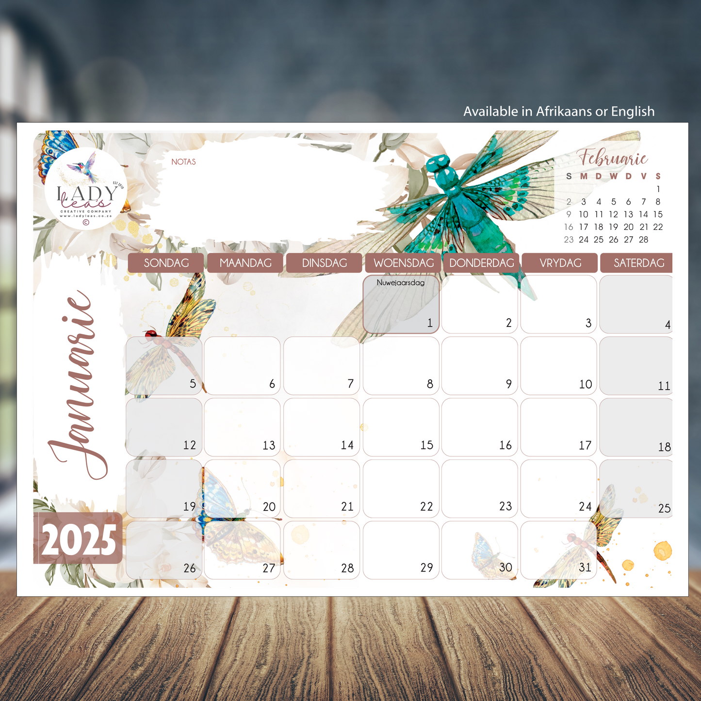 DRAGONFLIES DESKPAD 2025