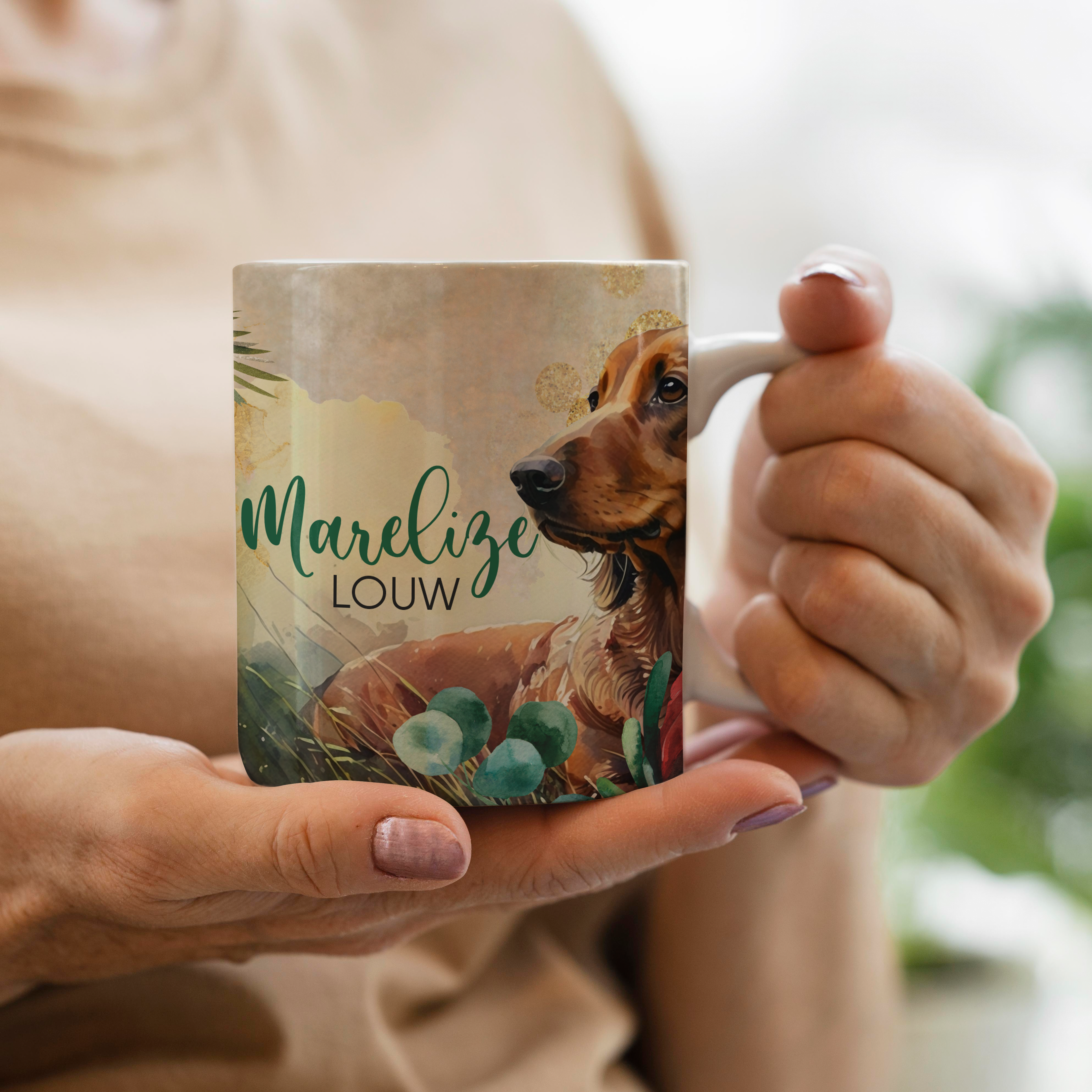 BROWN DACHSHUND MUG