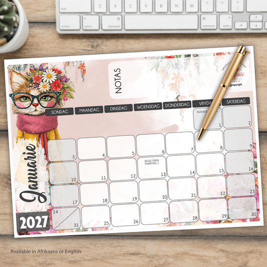 FANCY CAT DESKPAD 2027