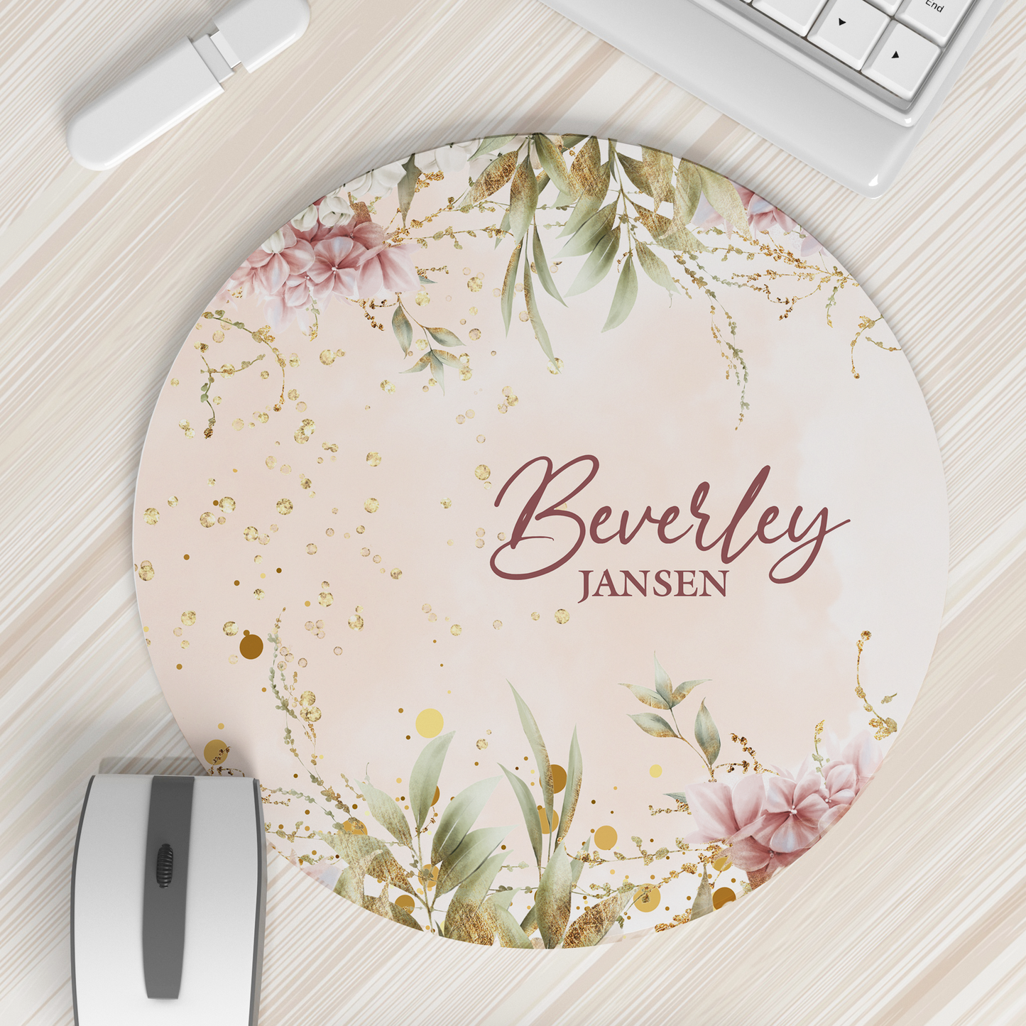 WATERCOLOR BLUSH MOUSEPAD