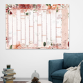 FINE FLORAL RED AND GREEN WALL CALENDAR 2026