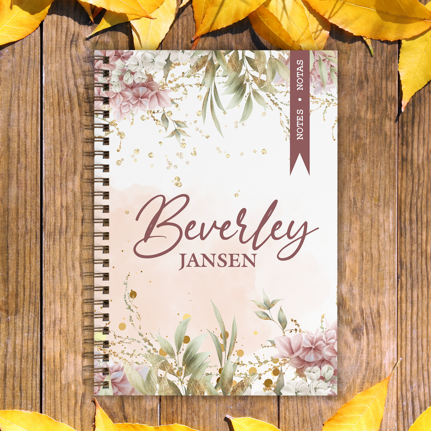 FINE FLORAL BLUSH NOTABOOK