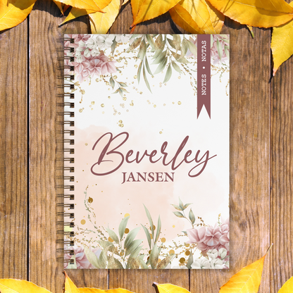 FINE FLORAL BLUSH NOTABOOK