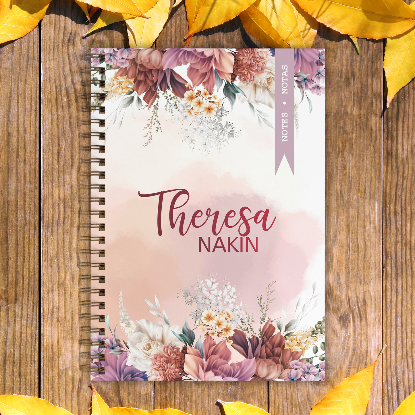 FINE FLORAL LILAC NOTABOOK