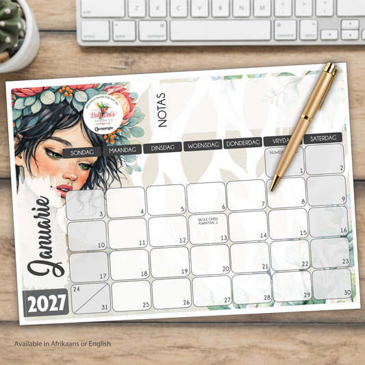 FLORAL BELLA DESKPAD 2027