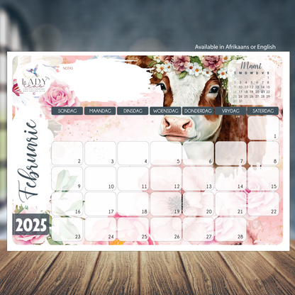 FLORAL CALF DESKPAD 2025