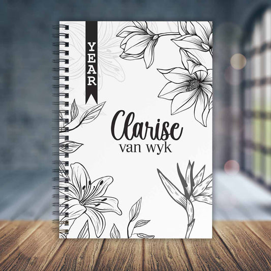 FLORAL COLORING TEACHER PLANNER 2025