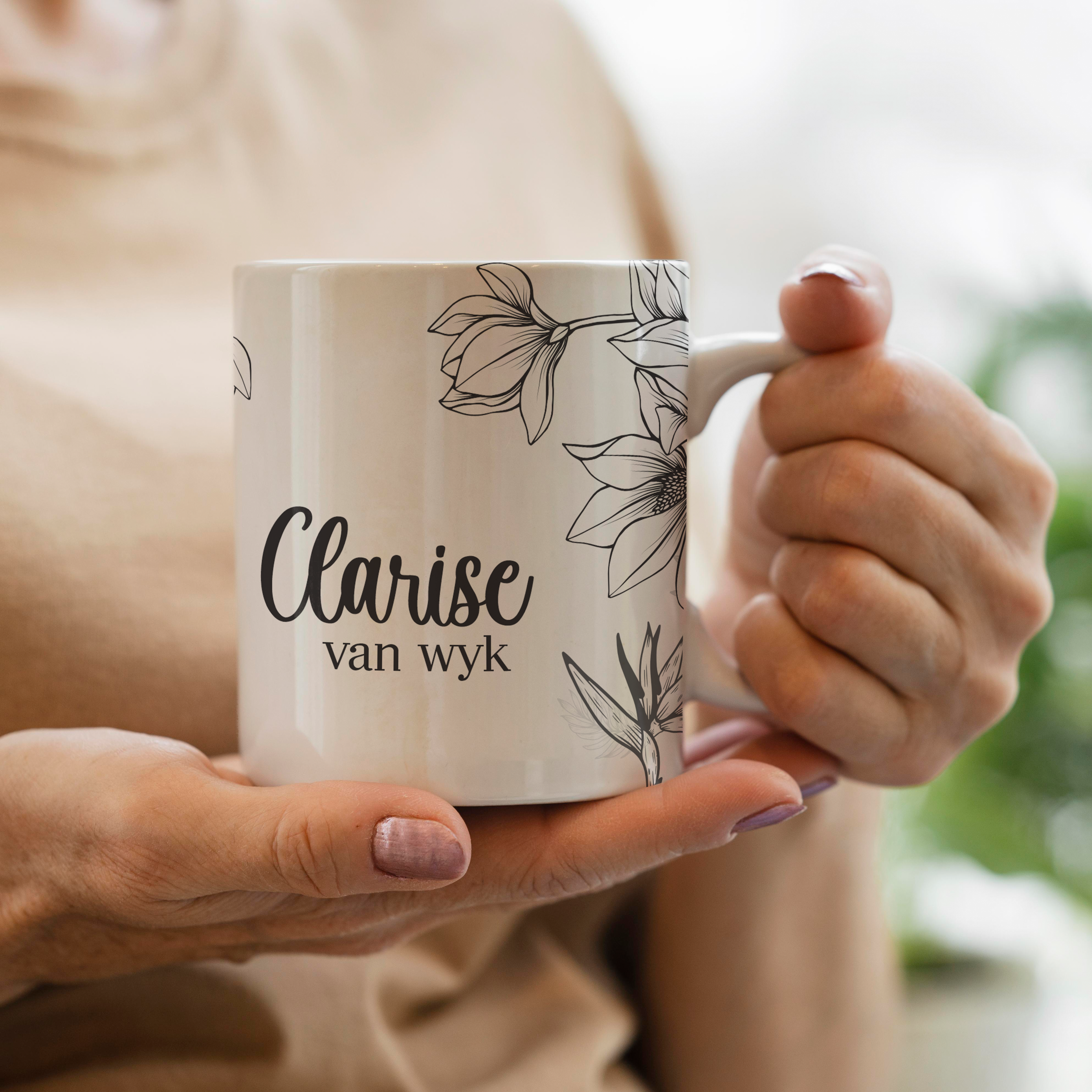 FLORAL COLORING MUG