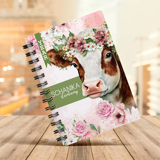 FLORAL COW DIARY 1 DAY DIARY