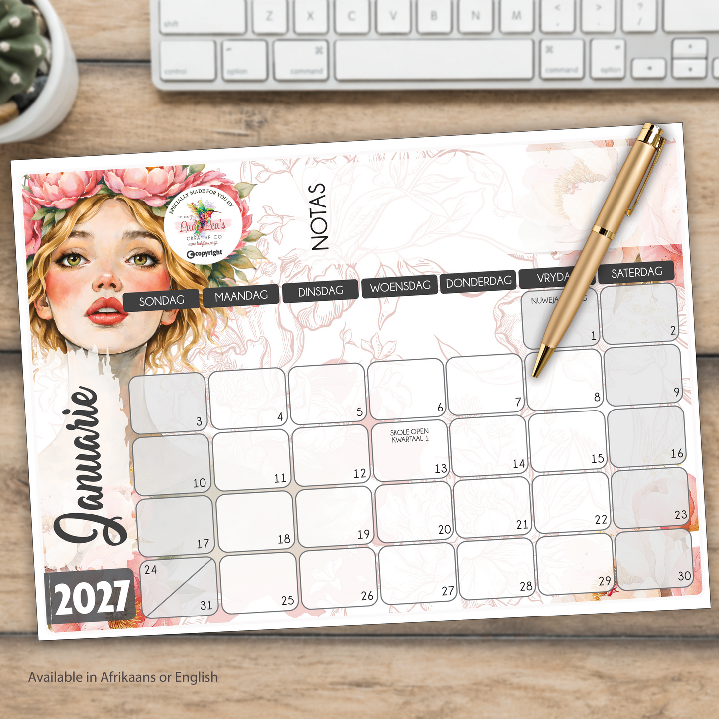 FLORAL LAURA DESKPAD 2027