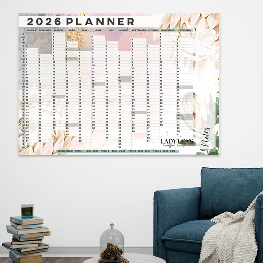 FLORAL PROTEA WALL CALENDAR 2026