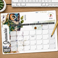 FLORAL OWL DESKPAD 2027 