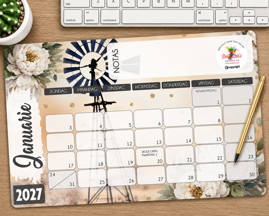 FLORAL WINDPOMP DESKPAD 2027