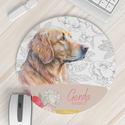 FLORAL LABRADOR MOUSEPAD