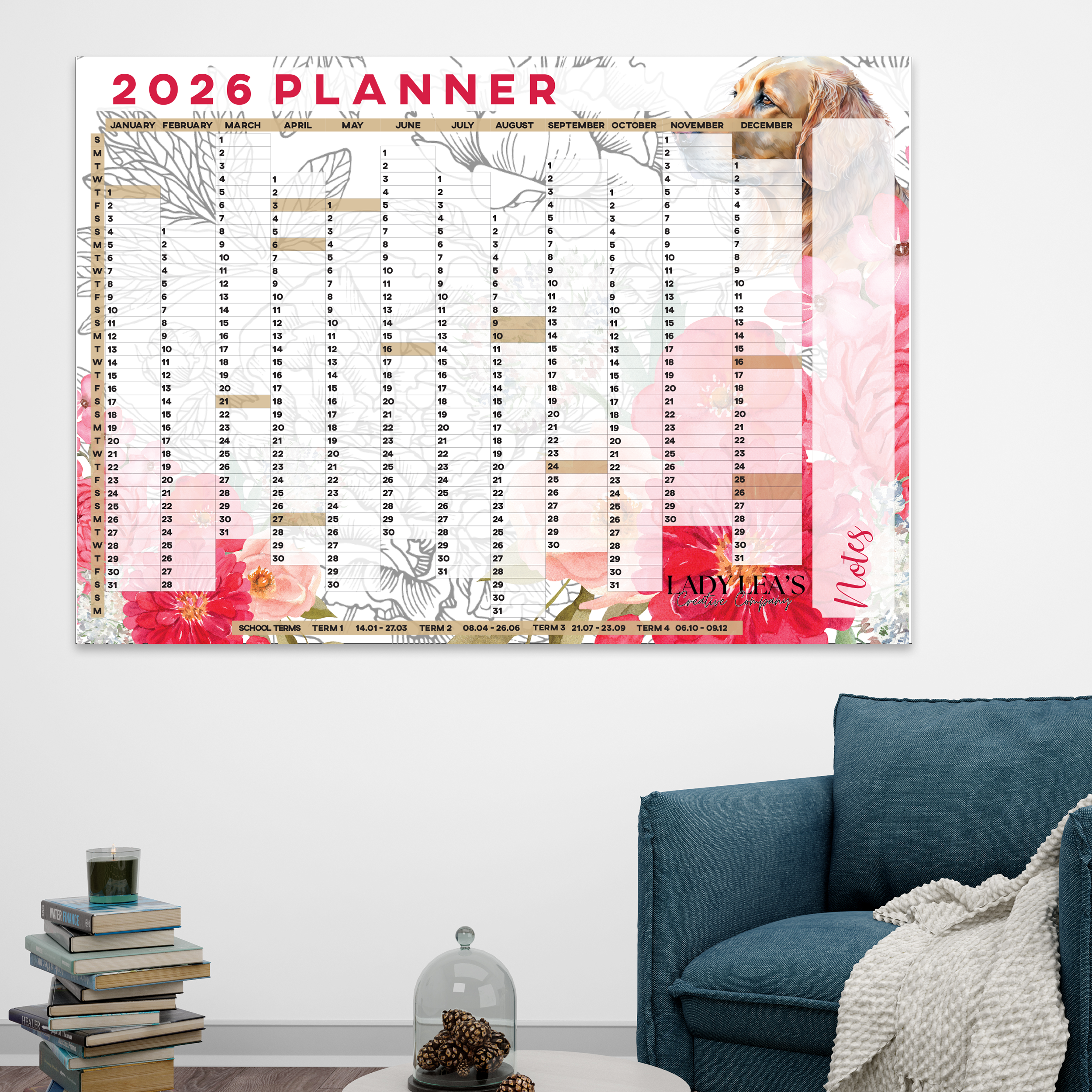 LABRADOR WALL CALENDAR 2026