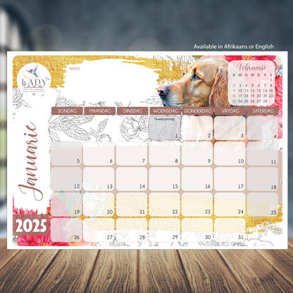 FLORAL LABRADOR DESKPAD 2025