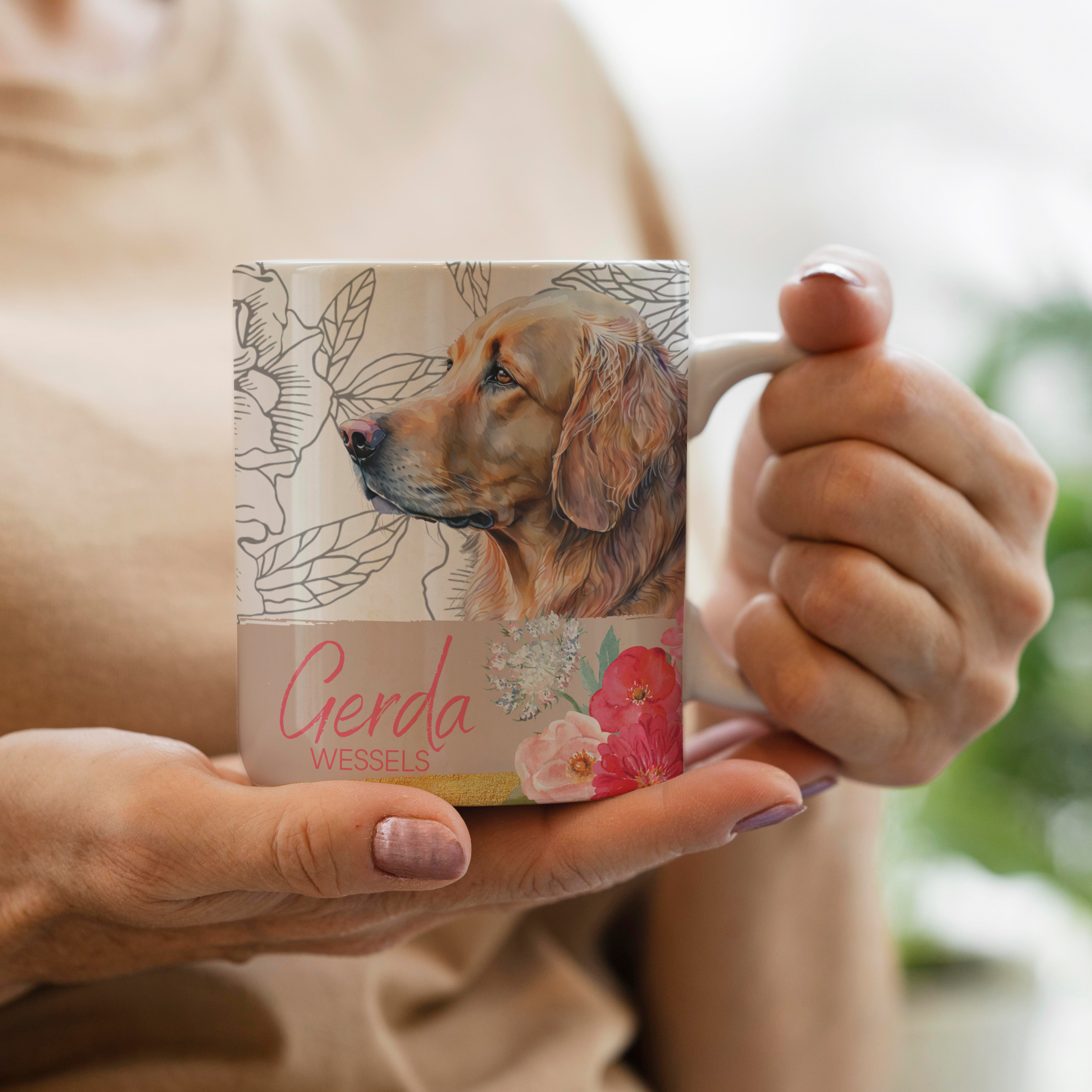 FLORAL LABRADOR MUG