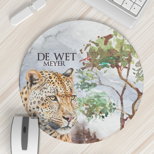 WATERCOLOR LEOPARD MOUSEPAD