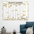 LINE DRAWN LEAVES WALL CALENDAR 2026