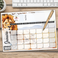 LION WATERCOLOR DESKPAD 2027