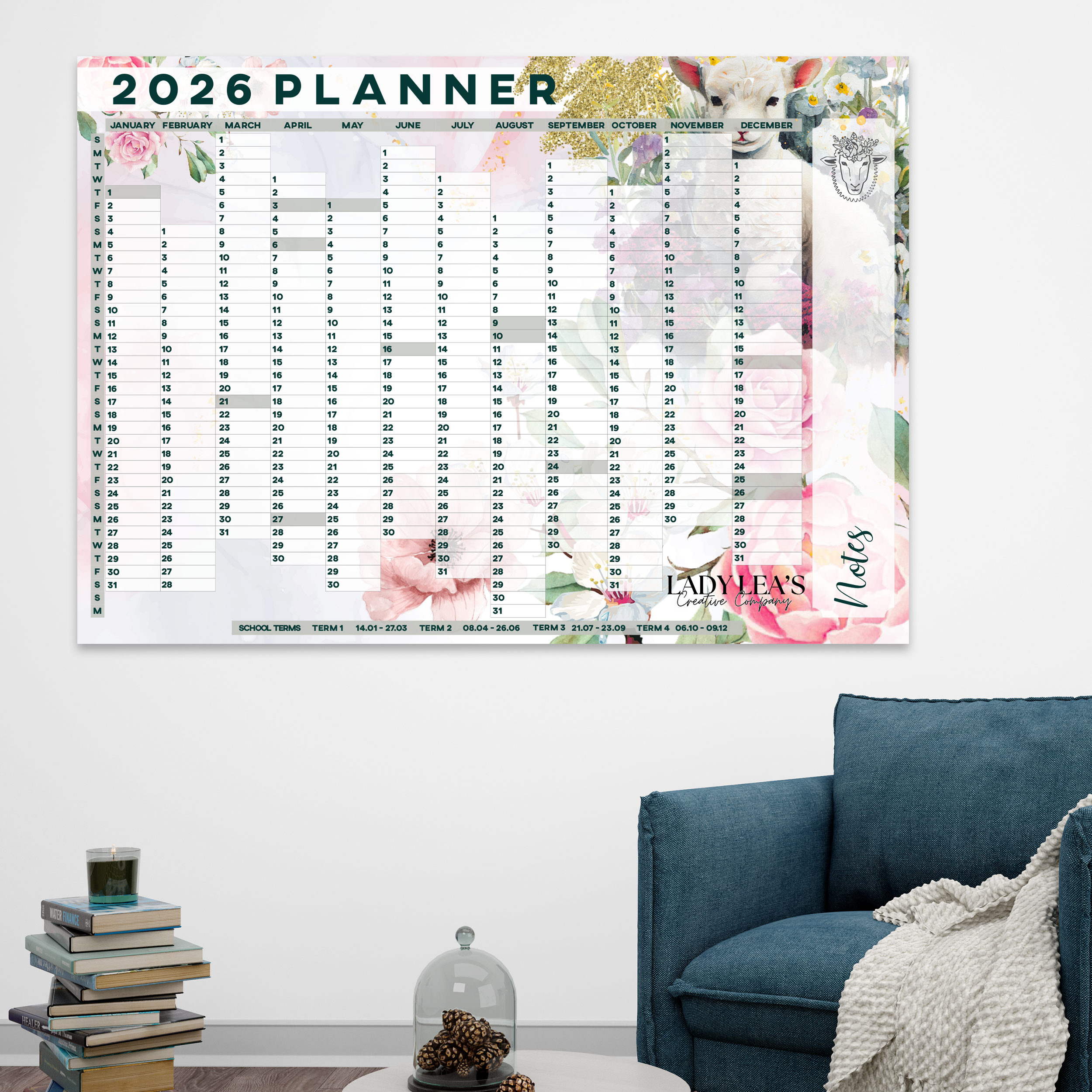 LITTLE LAMB WALL CALENDAR 2026