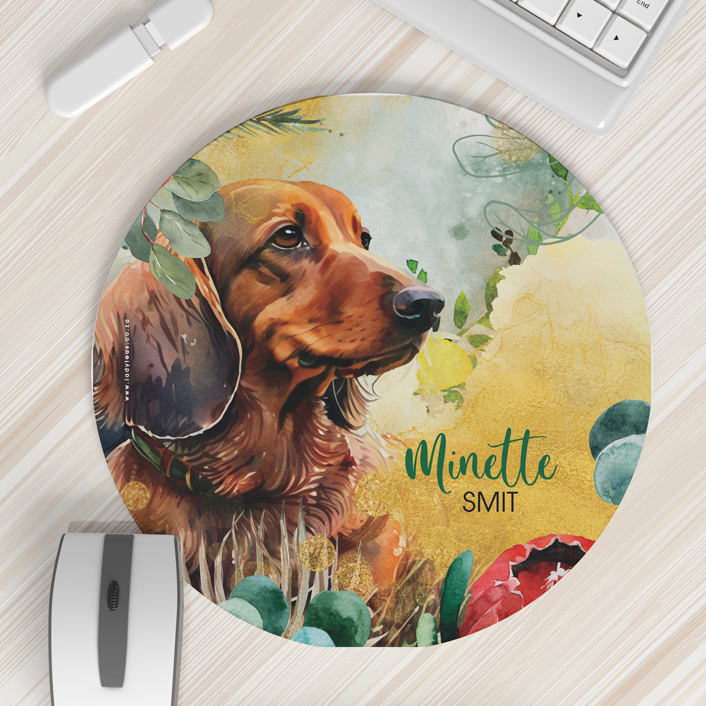 BROWN DACHSHUND PROTEA MOUSEPAD