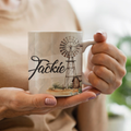 WATERCOLOR WINDPOMP AND EUCALYPTUS MUG