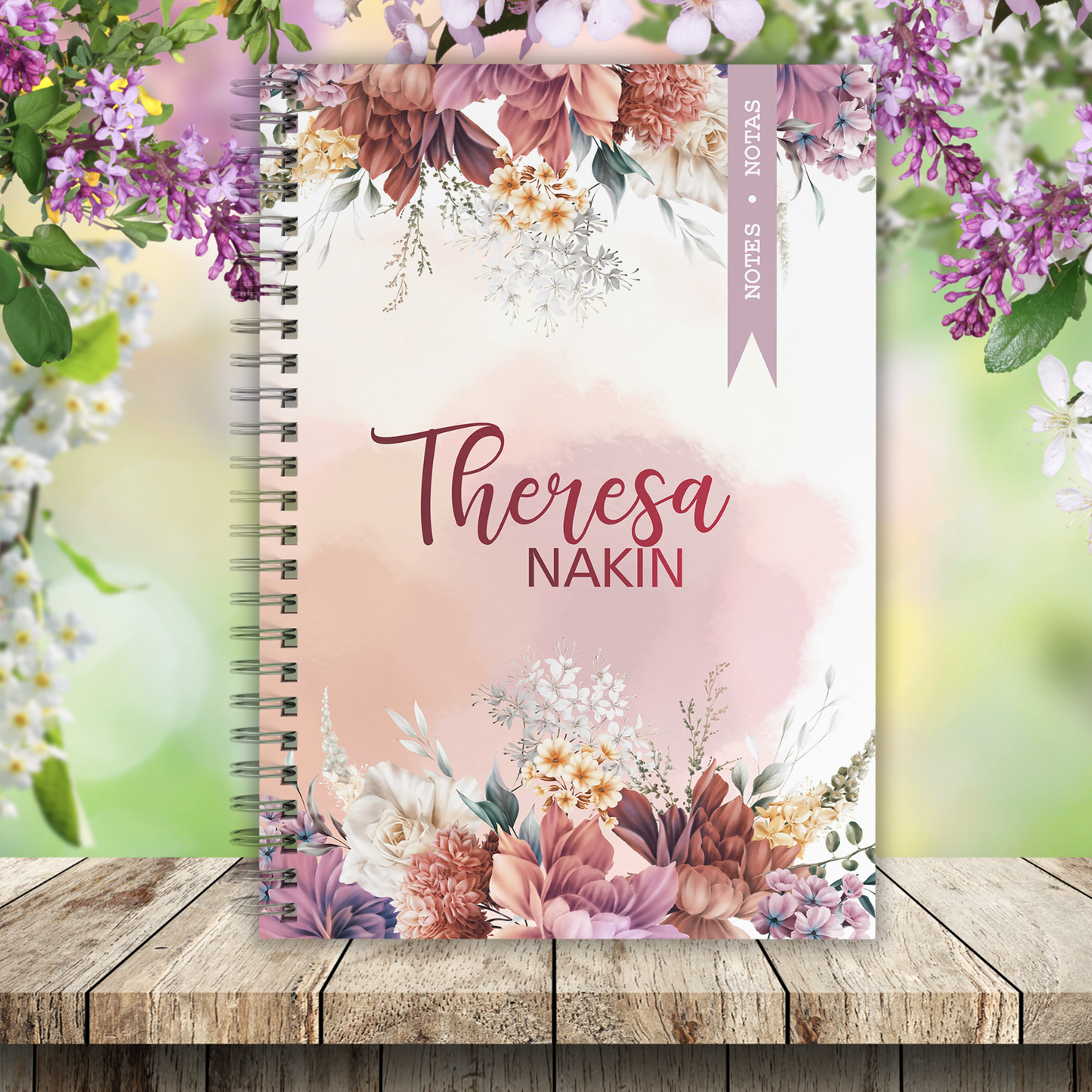 FINE FLORAL LILAC NOTEBOOK