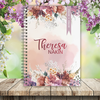 FINE FLORAL LILAC NOTEBOOK