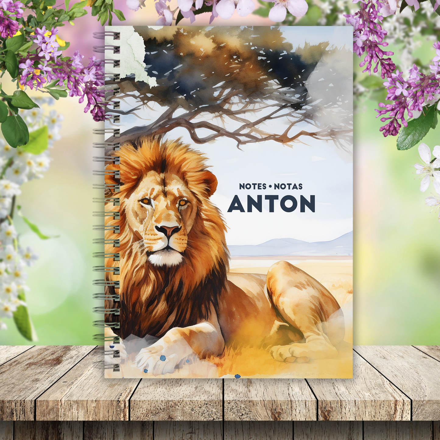 LION WATERCOLOR NOTEBOOK