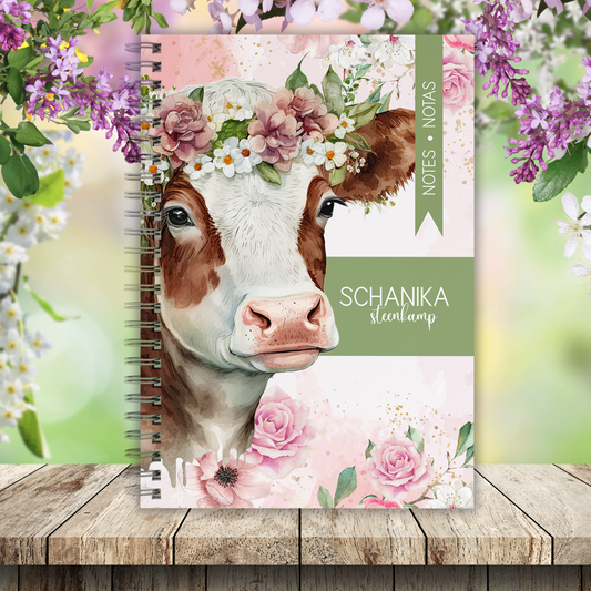FLORAL CALF NOTEBOOK