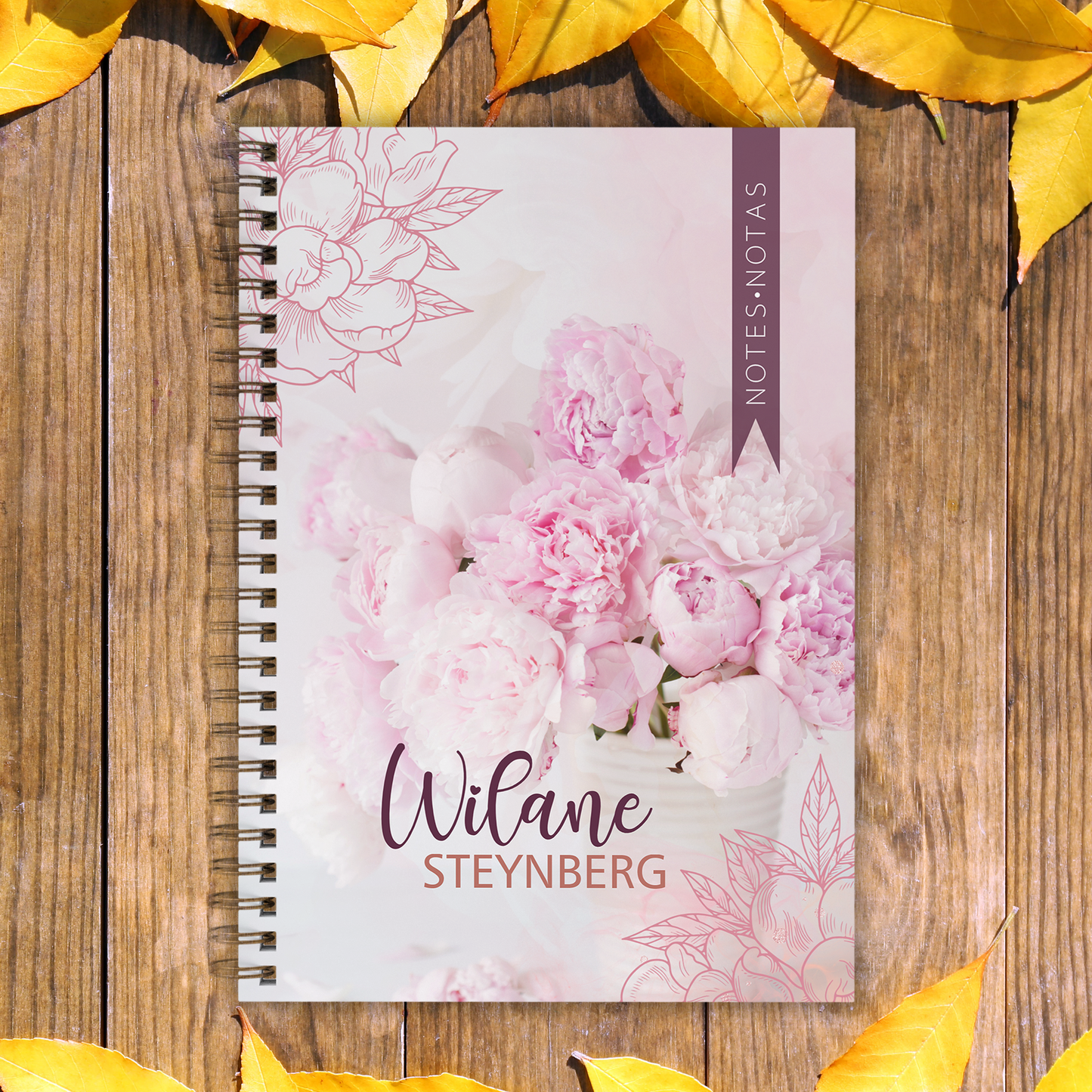 PEONIES NOTEBOOK