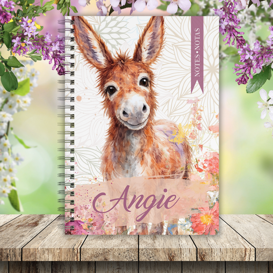 CUTE DONKIE WATERCOLOR NOTEBOOK